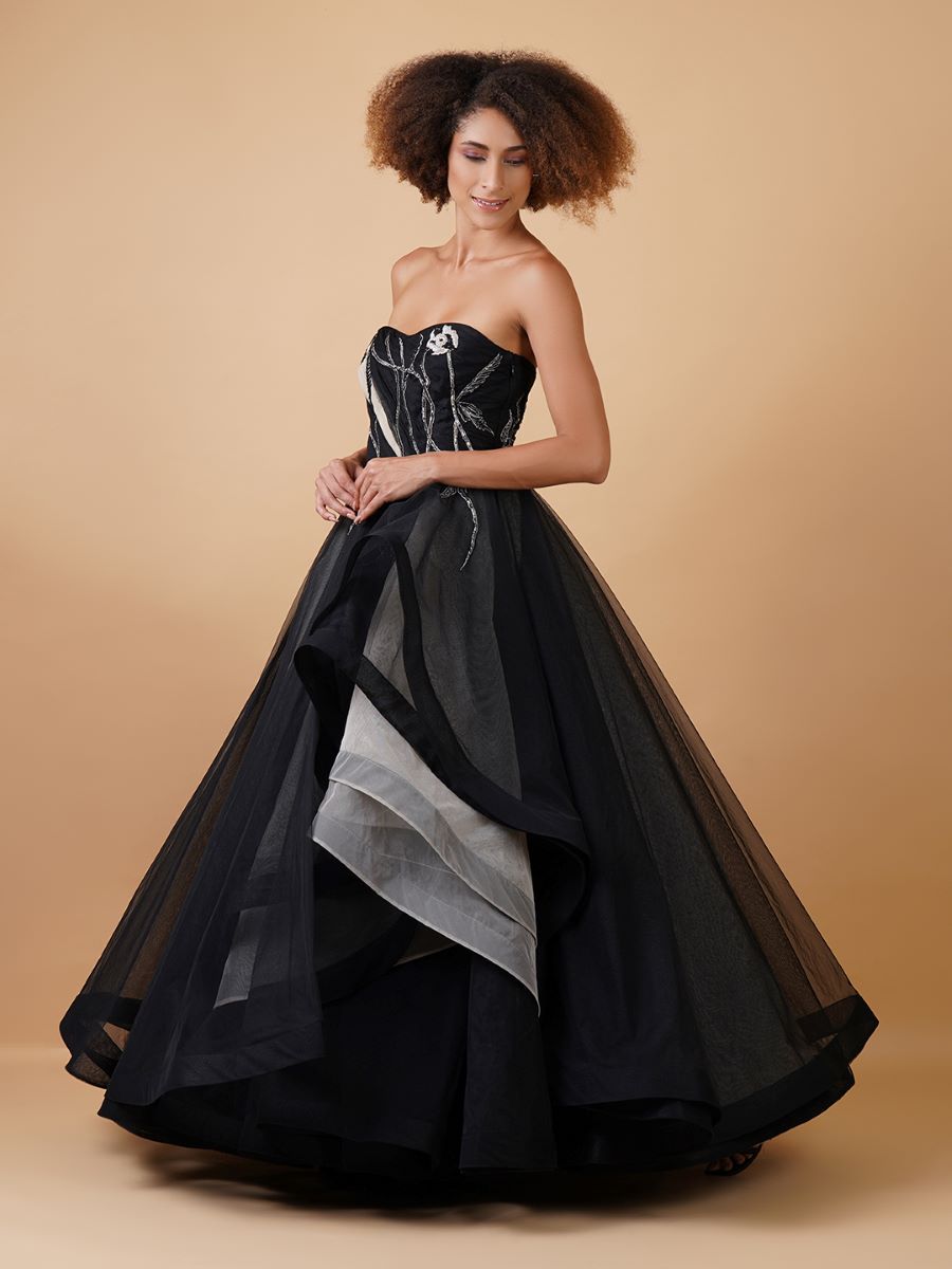 Amanda Black Ball Gown Prom Dress 2023 Sexy Sleeveless Evening Dresses  Gorgeous Silk Party Dresses Sexy Strapless Robe De Soirée - AliExpress